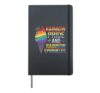 Ice Cream Lover Gelato Rainbow Pride Month Equality LGBT Hardcover Journal, Black