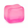 Ice Cube Sensory Toy, 2.75 Inch Soft Fidget Cube for Stress Relief, Tactile Squeeze Desk Toy for Office, School and Home, Kids & Adults (Pink)