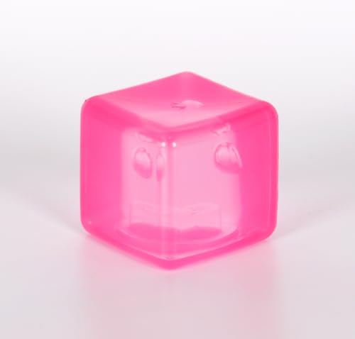 Ice Cube Squishy Stress Cube 3.5cm (1.38"), Slow Rising Soft Squeeze Fidget Toys for Kids & Adults, Sensory Stress Relief Toy for Anxiety Relief, Crebloxinn Square Shape Stress Balls(Pink)