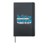 Ice Fishing Where The Fun Flows Hardcover Journal, Black