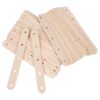 Ice Pop Sticks Beige Wood with Holes 100pcs, for Crafting and Treats