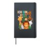 Ich bin schon 1 Kinder 1st Birthday Children's Birthday Zoo Hardcover Journal, Black