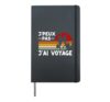 Ich kann nicht Ich bin Travel Humour Holiday Family Hardcover Journal, Black