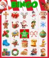 Iconikal 32-Player Christmas Bingo Set - Festive Holiday Game with 3D Icons, Santa, Reindeer, Elf & More