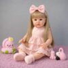 iCradle Reborn Baby Dolls 22 inch Ellie Newborn Toddler Dolls Long Hair Doll Girl Newborn Doll Toy