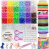 IDAHA Pony Beads Bulk,Kandi Beads for Necklace Jewelry Making Hair Braiding,Bracelets Making Kits,Hair Bead,Bracelet Plastic Bead for Crafts Braids 24 Color,1000PCS