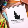 Idaho Silhouette Self Inking State Stamp Customized - Square Rubber Stamp