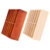 IDEANATEGRATE Phone for Storage Desktop Wooden with 2pcs Compartments Mobile Phone Organizer for Keeping Organized Classroom and Office Devices
