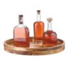 iDesign 18-Inch Acacia Wood Lazy Susan Turntable Organizer for Kitchen Cabinets and Countertop, Natural