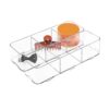 iDesign Clarity Bathroom Interlocking Drawer Organizer for Cosmetics, Beauty Products, Hair Accessories - Extra Large, Clear 12-inch x 4-inch x 3-inch