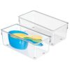 iDesign Plastic Drawer Organizer, Set of 2, Clear
