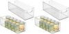 iDesign Plastic Stackable Pantry Bin with Handles, Set of 2, Clear (Pack of 2)