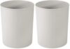 iDesign Small Round Plastic Bathroom Trash Can, Light Gray (Pack of 2)