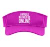 I'd Rather Be Online Funny Mind Reader Sport Sun Visor, Youth, One Size, Pink