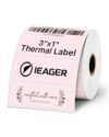 iEager 3x1 Inch Thermal Labels, Pink Durable Thermal Printer Stickers