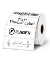 iEager 3x1 Inch Thermal Labels, White Durable Thermal Printer Stickers, Self-Adhesive Rectangle Label Printer Sticker for Organize, Name, Small Businesses, 1000 Labels/Roll