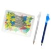 IEUDNS Tailor Sewing Chalk Dressmaking Sewing Craft Markers Pens Tracing Tools Double Tip Chalk with Brush Suitable for Kids Learning ADU