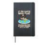 If Earth Was Flat Cat Pushed Everything Funny Men Women Kids Hardcover Journal, Black