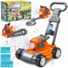 IFLOVE Bubble Lawn Mower for Kids, 3-in-1 Bubble Machine Push Toy,Ages 3-8