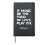 If Music Be The Food Of Love - William Shakespeare - Hardcover Journal, Black