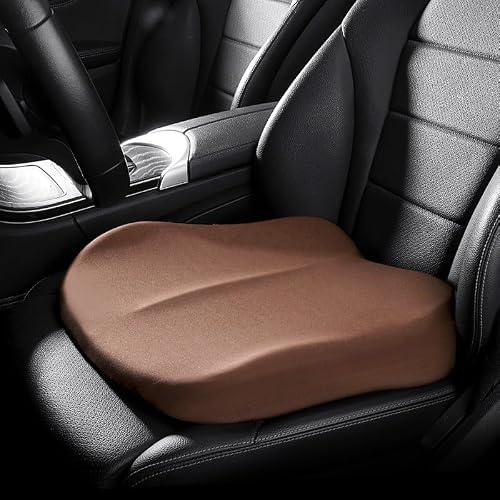 IFTYHXYHN Car Seat Cushion for Mini Clubman/Cabrio Clubman One/Cooper, Non-Slip Car Seat Booster Cushion Height Boosting Driver Seat Cushion Car seat Height Booster for Vehicles,C Brown