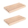 ifundom 2pcs Wooden Domino Holders for Mexican Train Game Portable Lightweight Tile Holder Stand with Organized Storage for Indoor Gatherings and Family Fun