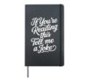 If You're Reading This Tell Me A Joke Conversation Puns |- Hardcover Journal, Black