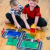 IGIVI 104 PCS Magnetic Tiles Road Set & Magnetic Tiles Road