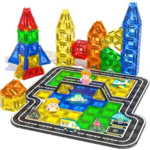 IGIVI Mini Magnetic Tiles Travel Set with Case