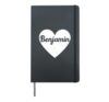 I Heart Benjamin Favorite First Name Heart Love Benjamin Hardcover Journal, Black