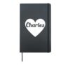 I Heart Charles Favorite First Name Heart Love Charles Hardcover Journal, Black
