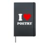 I Heart Poetry I Love Poetry Hardcover Journal, Black