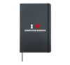 I Heart Teacher - Funny I Love Computer Science Hardcover Journal, Black