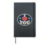 I Heart You Western Country Style Retro Valentine Hardcover Journal, Black