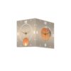 IHRTLH Living Room Double-Sided Corner Wall Clock Home No Punch Luminous(30 * 30 * 30cm)