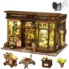 iiecrKiie DIY Doll’s House Miniature Model Set, Doll’s House Set, Mini Handcrafted Wooden Doll’s House Toy, Ideal as a Gift for Adults (Dessert Garden Shop)