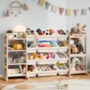 IKALIFE Large Kids Toy Storage Organizer with 12 Plastic Bins, 55 inch