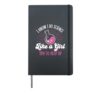 I Know I Do Science Like A Girl - Science Fan Biology Lover Hardcover Journal, Black