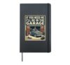 I Left My Garage To Be Here Funny Mechanic Car Enthusiast Hardcover Journal, Black