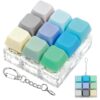 ILHSTY 9-in-1 Keyboard Fidget Toy, Clicker Fidget Toy with Keychain