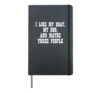 I Like Boat Dog 3 People Funny Captain Owner Men Women Kids Hardcover Journal, Black