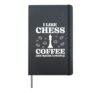 I Like Chess Coffee Maybe 3 People Quote Funny Chess Lover Hardcover Journal, Black