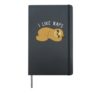 I like Naps - Fun Cute Sloth Hardcover Journal, Black