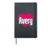 I Love Avery Cute First Name I Heart Avery Hardcover Journal, Black