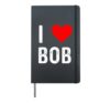 I Love Bob - Heart - Distressed Hardcover Journal, Black