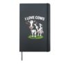 I Love Cows Cute Farm Animal Design Hardcover Journal, Black