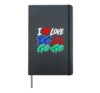 I Love DC Go-Go Music Washington District of Columbia Pride Hardcover Journal, Black