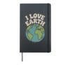 I Love Earth Environmental Awareness Design Hardcover Journal, Black