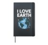 I Love Earth Nature Sustainability Design Hardcover Journal, Black