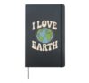 I Love Earth Planet Conservation Awareness Hardcover Journal, Black